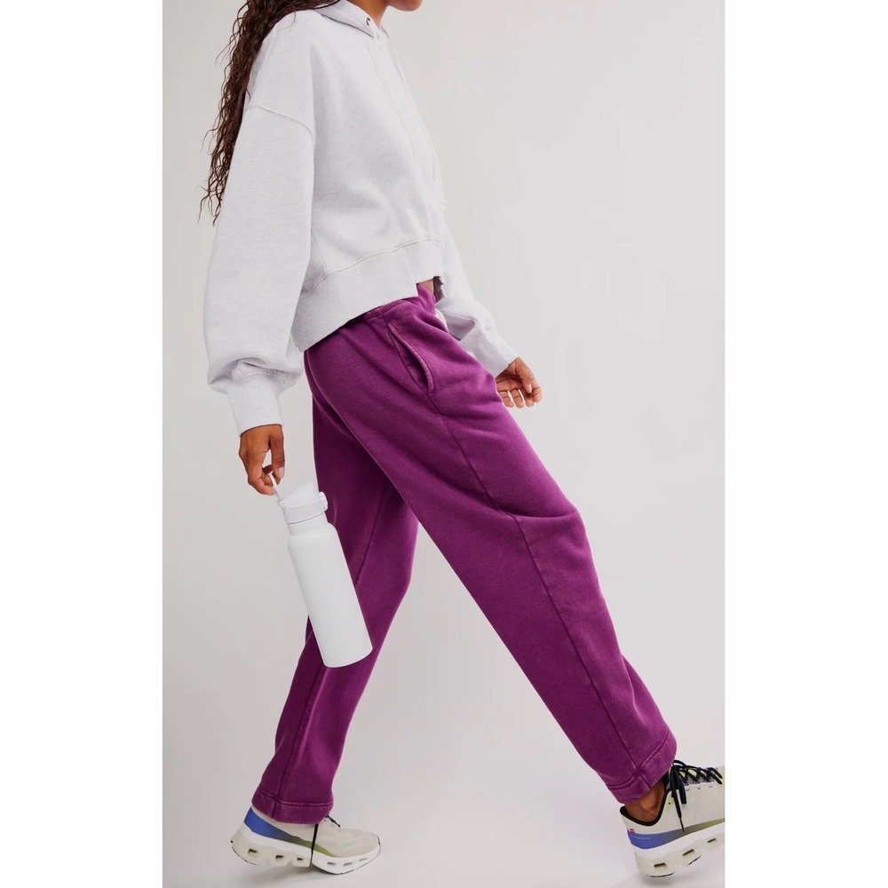 NWT Free People Movement Final Call Pants/Deep Mulberry Medium - Picture 2 of 10